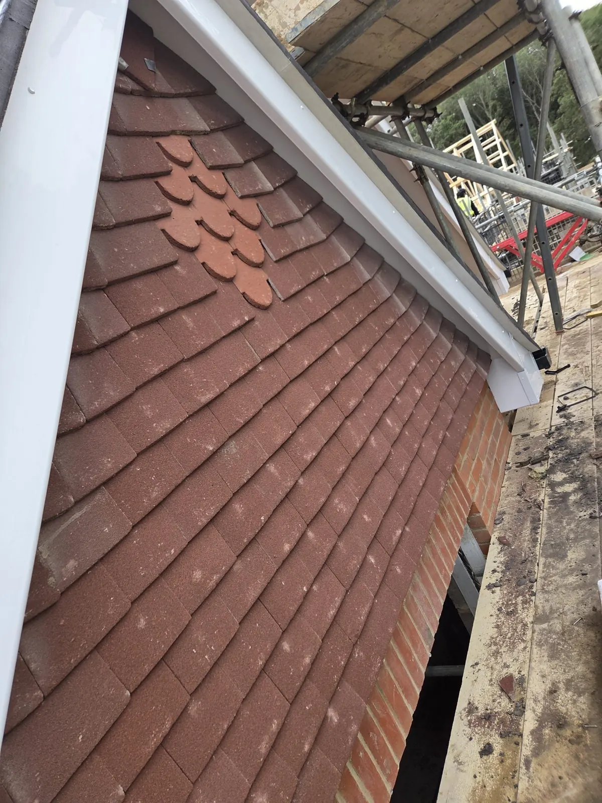 Tiled gable with white UPVC fascia and bargeboard, Berkshire